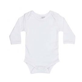 The Baby Blanks Long Sleeve Bodysuit is ideal for printing and embroidering on.  Size newborn to 12 - 18 months.  3 colours.  Great quality, printable baby clothes.