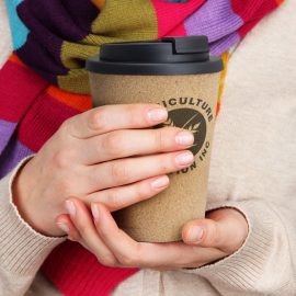 The TRENDS Oakridge Double Wall Cup is a eco inspired 350ml reusable double wall coffee cup.  Great printed drinkware from TRENDS.