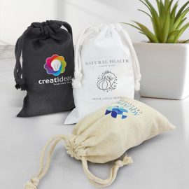 The TRENDS Cotton Gift Bag is a small drawstring gift bag, made from 120gsm cotton.  3 colours.  Great branded gift bags from TRENDS.