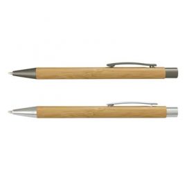 The TRENDS Lancer Bamboo Pen is a retractable ball pen with 2 colours options.  Eco friendly made from bamboo.  Great branded eco pens from TRENDS.
