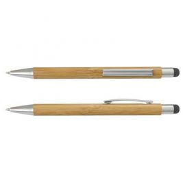 The TRENDS Lancer Bamboo Stylus Pen is a retractable ball pen with 2 colours options.  Eco friendly made from bamboo.  Great branded eco stylus pens from TRENDS.