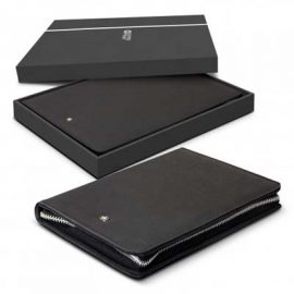 The Swiss Peak Heritage A5 Portfolio is made from premium Italian PU.  Zip closure.  Engraving and full colour branding available.