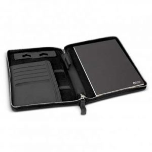 The Swiss Peak Heritage A5 Portfolio is made from premium Italian PU.  Zip closure.  Engraving and full colour branding available.