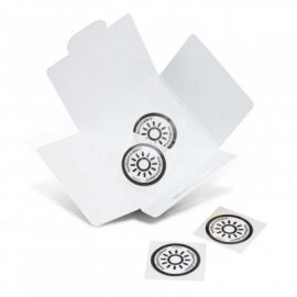 The TRENDS Sunburn Alert stickers are a pack of 4 stickers that alert when sunscreen needs to be reapplied.  Full colour branding on packaging.