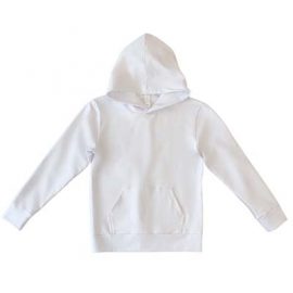 The Baby Blanks Winter Hoodie is a 100% cotton, elastane, unbrushed fleece.  3 colours.  Size 1 - 5.  Cosy fit.  Good length.  Great printable kids hoodies.