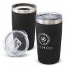 The TRENDS Prodigy Vacuum Cup is a 600ml double wall, vacuum insulated stainless steel cup.  Powder Coated.  Black.  Branded with your logo.