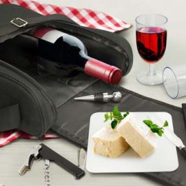 The TRENDS Bordeaux Picnic Set is a premium picnic set - perfect for wine and cheese lovers.  Just add the cheese and wine and you are all set.