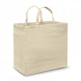 The TRENDS Galleria Cotton Shopping Tote is a large tote bag with extra wide gusset.  Natural.  280gsm natural cotton.  Print or full colour transfer.