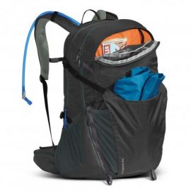 The Camelbak Rim Runner Hydration Pack is a backpack bursting with features.  22L.  Printed with your logo.  In Black.  Great high quality products from Camelbak.