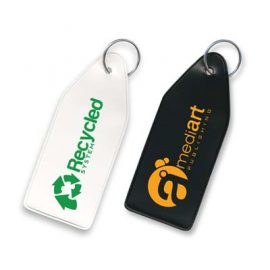 The TRENDS Vinyl Key Tag is a flexible vinyl key tag with card insert.  Great for vehicle companies.  Branding on front.  Check out our other key ring options here