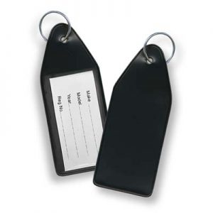 The TRENDS Vinyl Key Tag is a flexible vinyl key tag with card insert. Great for vehicle companies. Branding on front. Check out our other key ring options here