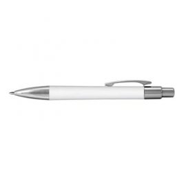 The TRENDS Zurich Pen is a retractable plastic ball pen.  In white with chrome trim.  Great branded pens for you and your business, clients and more.