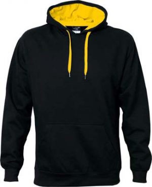 The Cloke Got Colour Hoodie is a custom coloured hoodie - contrast your hood lining and cords to match your brand colours.  XS - 5XL