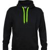 dch-Cloke Colour Me Hoodie blacklimegreen-front