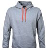 dch Cloke Colour Me Hoodie greymarleorange-front