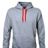 dch Cloke Colour Me Hoodie greymarlered-front