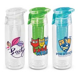 The TRENDS Infusion Bottle is a unique 750ml drink bottle.  Made from Tritan.  Fill with sliced fruit to allow infusion.  3 colours. 