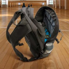 The Swiss Peak Outdoor Backpack is a stylish Swiss Peak backpack with 1 large main compartment and 2 mesh side pockets.  Comfy padding.