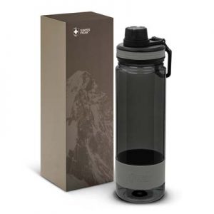 110001 Swiss Peak Tritan Bottle The Swiss Peak Tritan Bottle is a 750ml water bottle. Made from tritan and is BPA free. Secure screw lid with flip closure and carry handle.