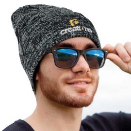 The TRENDS Fresno Heather Knit Beanie is a cable knitted acrylic beanie.  2 tone fleck.  2 colours available.  Embroidered on the front.