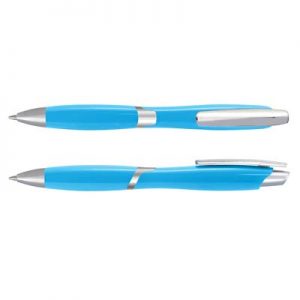 The TRENDS Adonis Pen is a retractable plastic ball pen with shiny chrome accents.  8 colours.  Great branded promo pens.