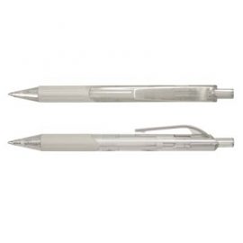 The TRENDS Etna Pen is a retractable plastic ball pen with trans barrel with soft rubber grip.  10 colours.  Great branded pens.