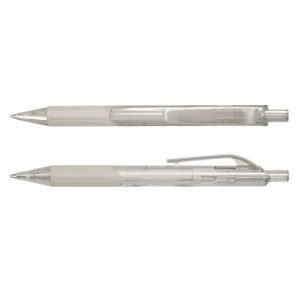 The TRENDS Etna Pen is a retractable plastic ball pen with trans barrel with soft rubber grip.  10 colours.  Great branded pens.