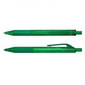 The TRENDS Etna Pen is a retractable plastic ball pen with trans barrel with soft rubber grip.  10 colours.  Great branded pens.