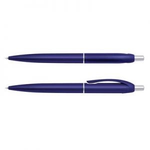 The TRENDS Gem Pen is a retractable plastic ball pen with metallic barrel. 12 colours. Great branded pens. Black Ink.