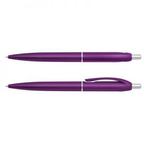 The TRENDS Gem Pen is a retractable plastic ball pen with metallic barrel. 12 colours. Great branded pens. Black Ink.