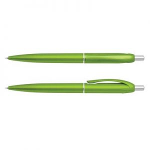 The TRENDS Gem Pen is a retractable plastic ball pen with metallic barrel. 12 colours. Great branded pens. Black Ink.