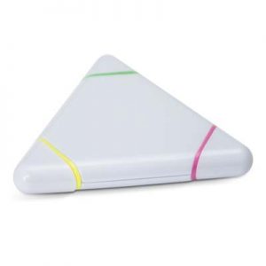The TRENDS Trimark Highlighter is a trio of highlighters in a triangular set. 3 highlighters - yellow, green, pink. Great branded custom stationery.
