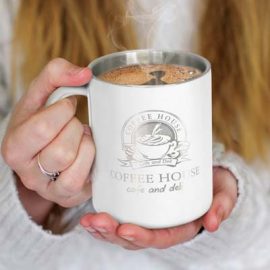 The TRENDS Thermax Coffee Mug is a reliable 400ml BPA free double wall, stainless steel coffee mug.  Print or engrave. 