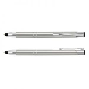 The TRENDS Panama Stylus Pen is a retractable aluminium ball pen with shiny barrels. Stylus and Black Ink. 13 colours.