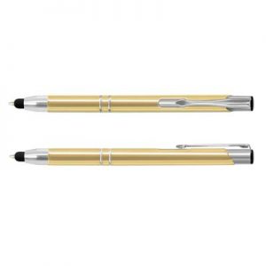 The TRENDS Panama Stylus Pen is a retractable aluminium ball pen with shiny barrels. Stylus and Black Ink. 13 colours.