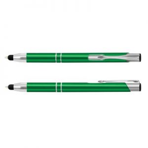 The TRENDS Panama Stylus Pen is a retractable aluminium ball pen with shiny barrels. Stylus and Black Ink. 13 colours.