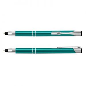 The TRENDS Panama Stylus Pen is a retractable aluminium ball pen with shiny barrels. Stylus and Black Ink. 13 colours.