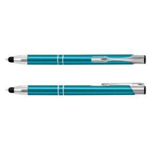 The TRENDS Panama Stylus Pen is a retractable aluminium ball pen with shiny barrels. Stylus and Black Ink. 13 colours.
