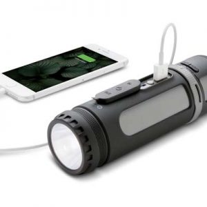 The Swiss Peak 4 in 1 Speaker is an essential multi purpose device for camping, tramping, hunting, BBQ's and beach. Black/Grey.