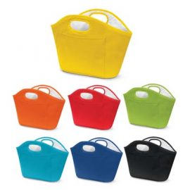 The TRENDS Festive Ice Bucket is a 4.4 litre portable ice bucket.  Folds flat.  6 colours.  Handles, pockets and bright colours.