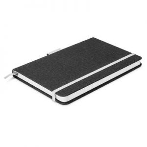 The TRENDS Meridian Notebook Two Tone is an exceptional medium size notebook with lined cream paper. 7 colours.  Coloured Edge pages.  Multiple branding options.