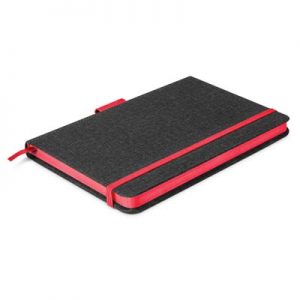 The TRENDS Meridian Notebook Two Tone is an exceptional medium size notebook with lined cream paper. 7 colours.  Coloured Edge pages.  Multiple branding options.