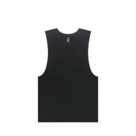 The Cloke Big Air Tank is a singlet with large armholes & raw edges.  In 4 colours.  Up to size 5xl.  Great branded singlets.