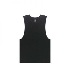 S218 Cloke Big Air Tank Black Front The Cloke Big Air Tank is a singlet with large armholes & raw edges. In 4 colours. Up to size 5xl. Great branded singlets.