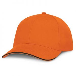 The TRENDS Swift Cap Black Trim is a premium quality, 6 panel cap.  Heavy brushed cotton.  Embroidered eyelets with black sandwich trim.