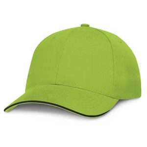 The TRENDS Swift Cap Black Trim is a premium quality, 6 panel cap.  Heavy brushed cotton.  Embroidered eyelets with black sandwich trim.