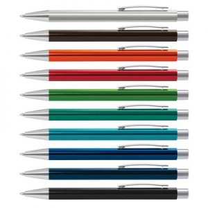 112591 TRENDS Lancer Pen The TRENDS Lancer Pen is a retractable aluminium ball pen with shiny coloured barrels. Engraving and print available. 10 colours.