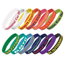 The TRENDS Silicone Wrist Bands are a great promo product and good for fundraising.  This listing is for embossed bands - please see other listings for branding options.