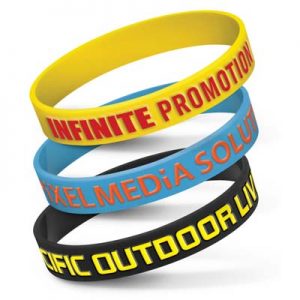 The TRENDS Silicone Wrist Bands are a great promo product and good for fundraising.  This listing is for embossed bands - please see other listings for branding options.