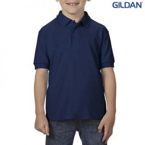 The Gildan DryBlend Youth Double Pique Sport Shirt is preshrunk 183GSM classic fit youth shirt. 10 colours. Sizes XS - XL.